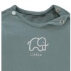 Blauwgrijze t-shirt met olifantje - Amanda elephant dark green - maat 50 (opgelet ouders hebben dit reeds in het bezit) (Geboortelijst Luuna Simone V-W.)